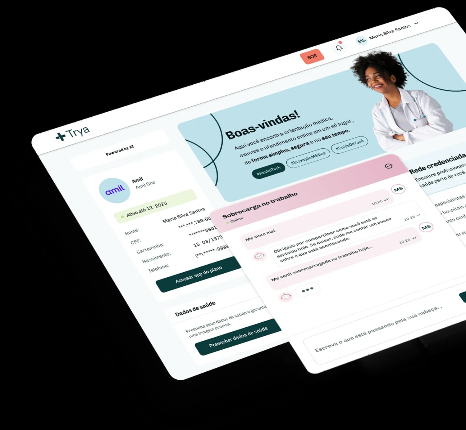 Plataforma Trya com a identidade visual da sua marca